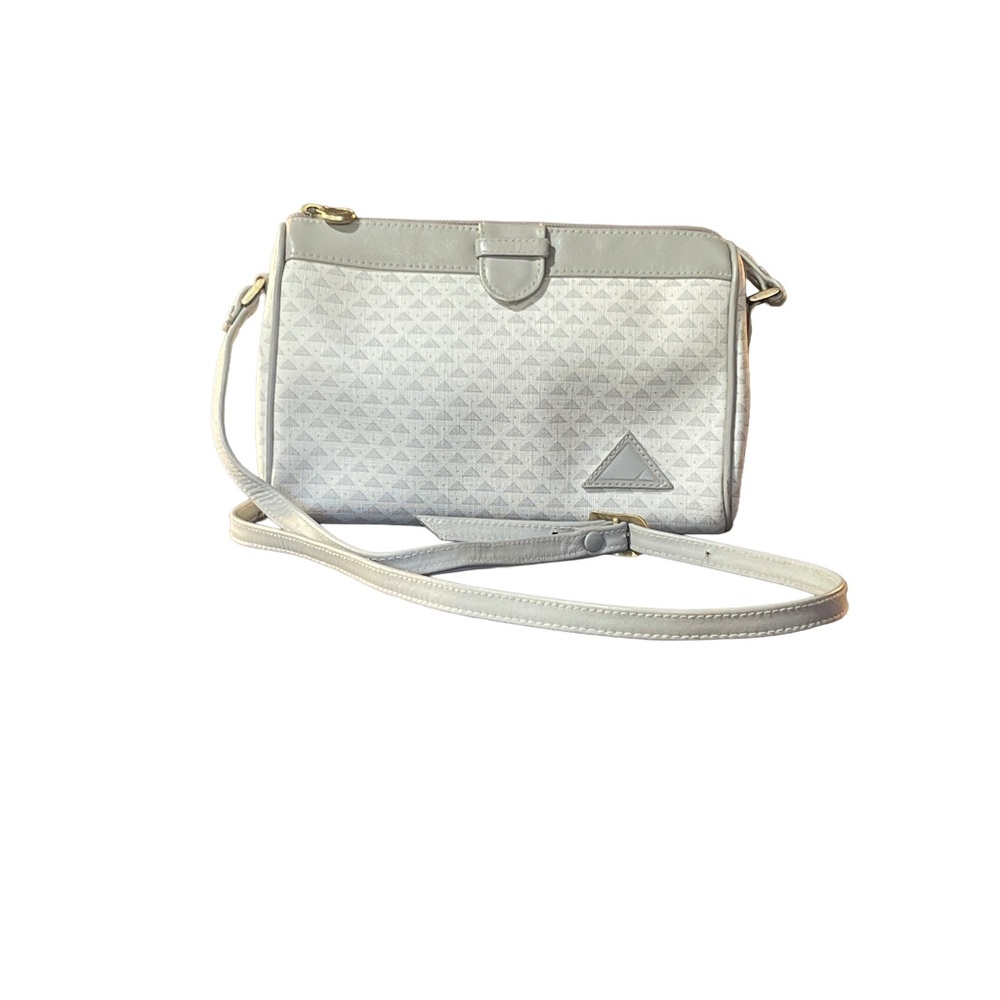 Vintage 1980’s Liz Claiborne Leather and Canvas Crossbody Bag